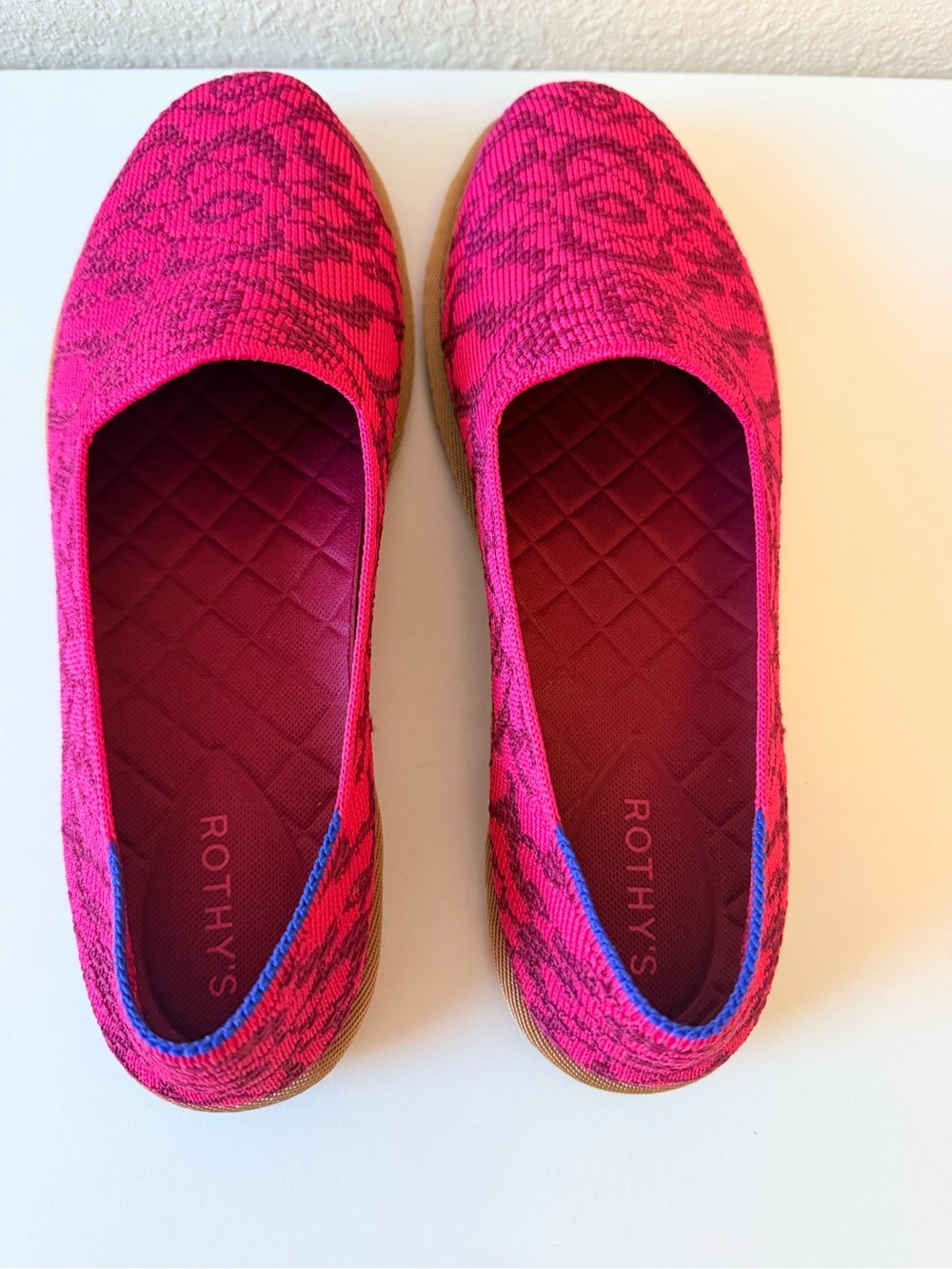 Rothy’s The Cruiser Loafer Fuchsia Bloom Pink Floral Size 9 - Picture 5 of 8